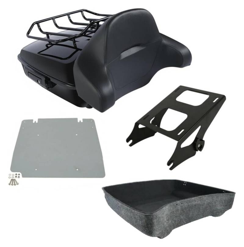 Gepäckträger Für H&Arley Für Touring Für Road Für Straße Für Electra Für Glide 2014-2021 Motorrad Tour Pack Stamm W/Rückenlehne & Gepäck Rack(C) von ACEBSBGGAP