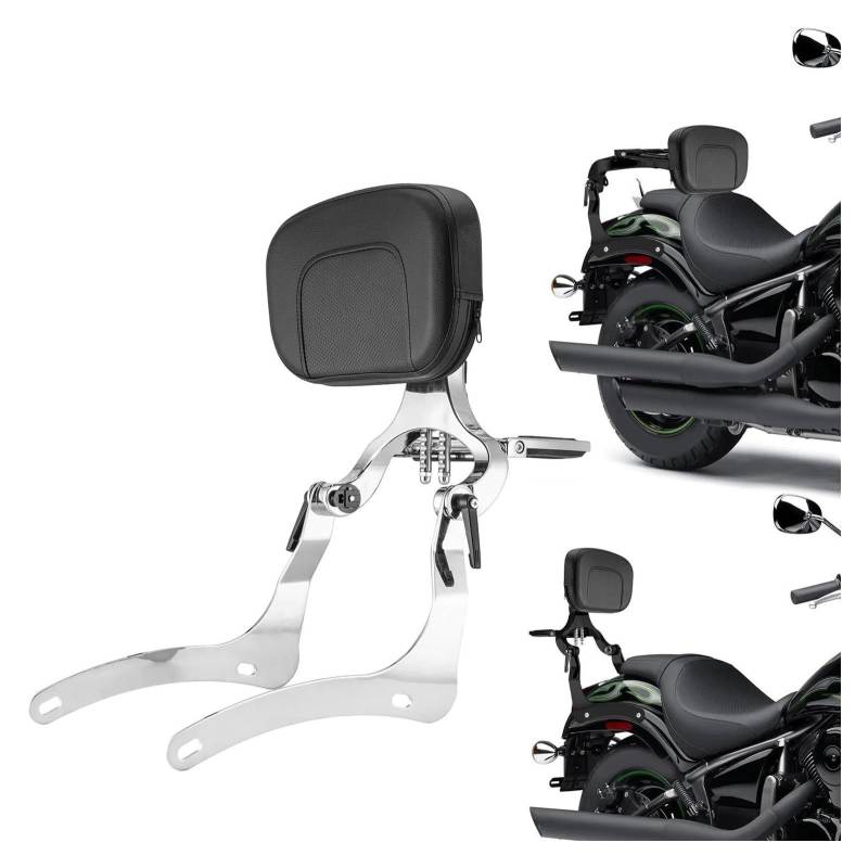 Gepäckträger Für K&awasaki Für Vulcan 900 2000-2024 Motorradgepäckträger Verstellbarer Beifahrer-Rückenlehnen-Gepäckträger von ACEBSBGGAP