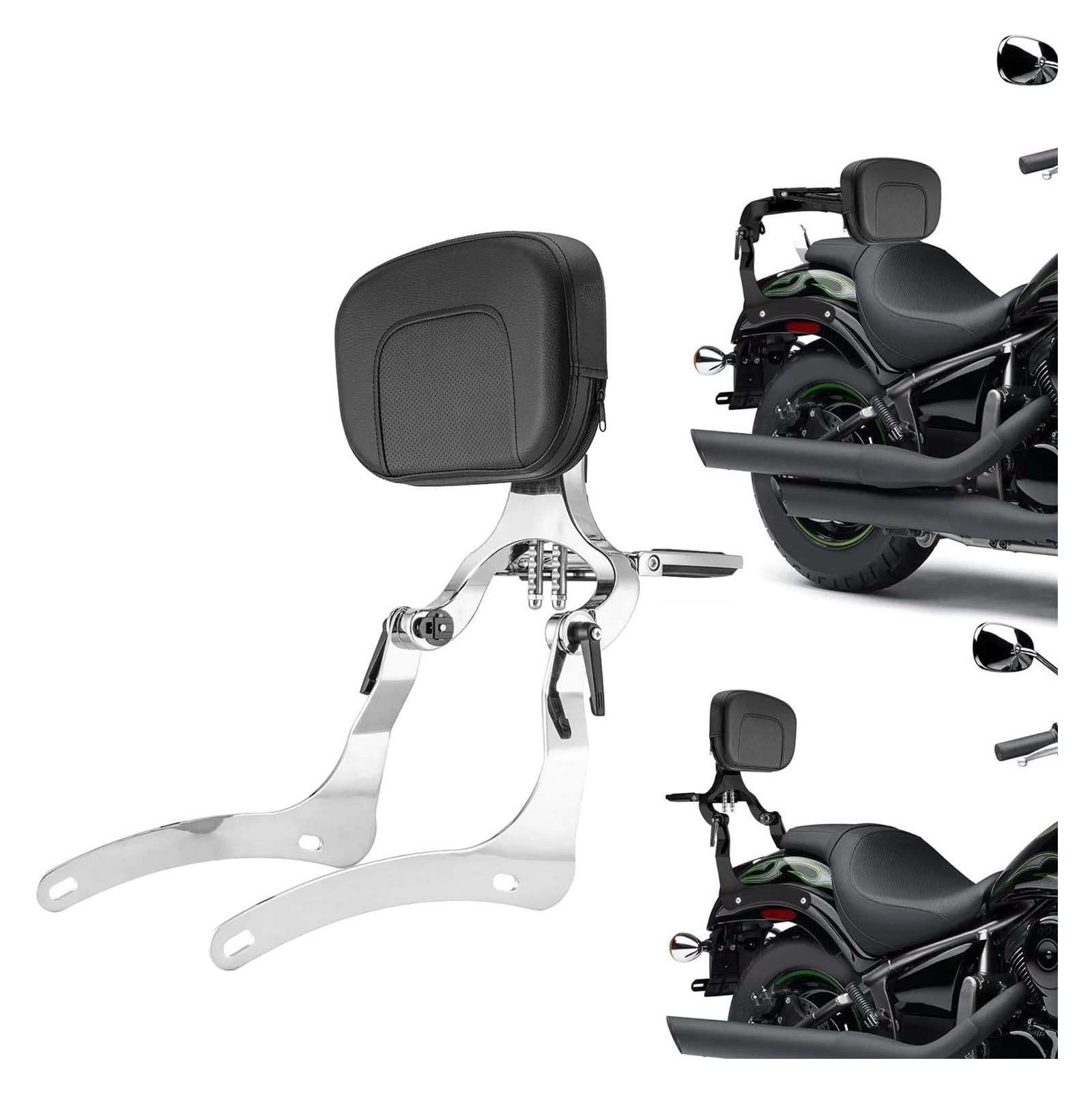 Gepäckträger Für K&awasaki Für Vulcan 900 2006-2024 Motorrad Multifunktionsverstellbarer Beifahrer-Rückenlehnen-Gepäckträger Gepäckträger Für K&awasaki Für Vulcan 900 2006-2024 Motorrad Multifunktionsverstellbarer Beifahrer-Rückenlehnen-Gepäckträger von ACEBSBGGAP
