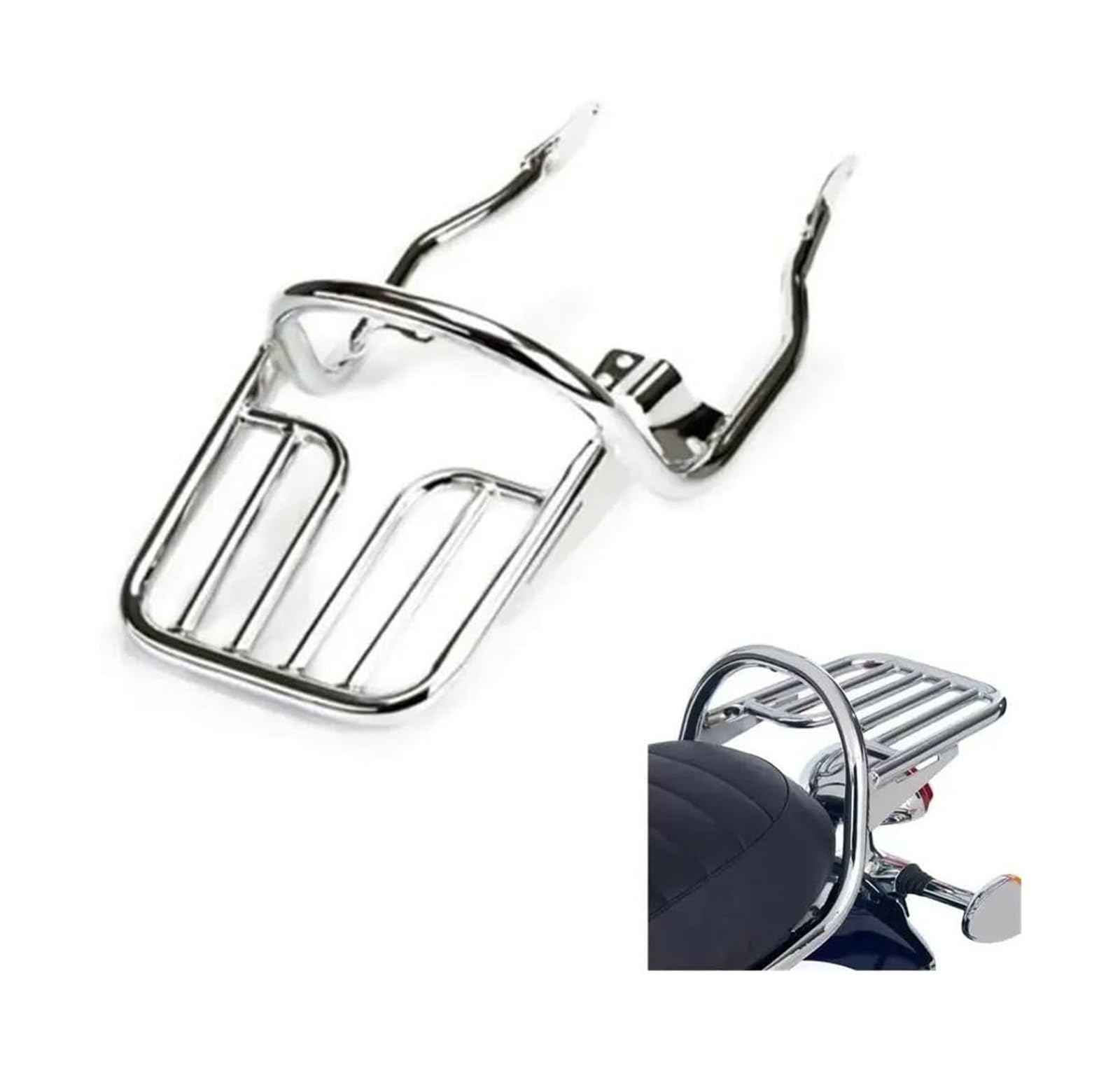 Gepäckträger Für T&riumph Für Bonneville T100 2002-2015 Gepäckträger Hinten Regalhalterung Motorrad-Heckträger Einzelsitz-Gepäckträger-Stützhalterung(Chrom) von ACEBSBGGAP