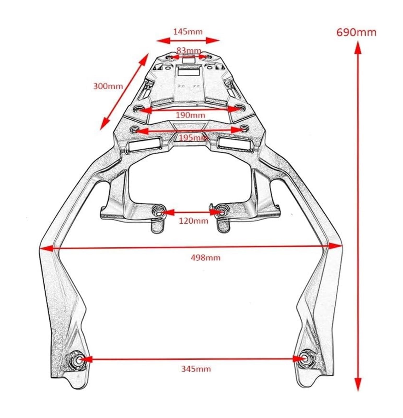 Gepäckträger Für X-ADV Für XADV 750 XADV750 Für Forza750 NSS750 Hinten Gepäck Rack Hinten Gepäck Rack Fracht Halter Regal Top Box(1) von ACEBSBGGAP