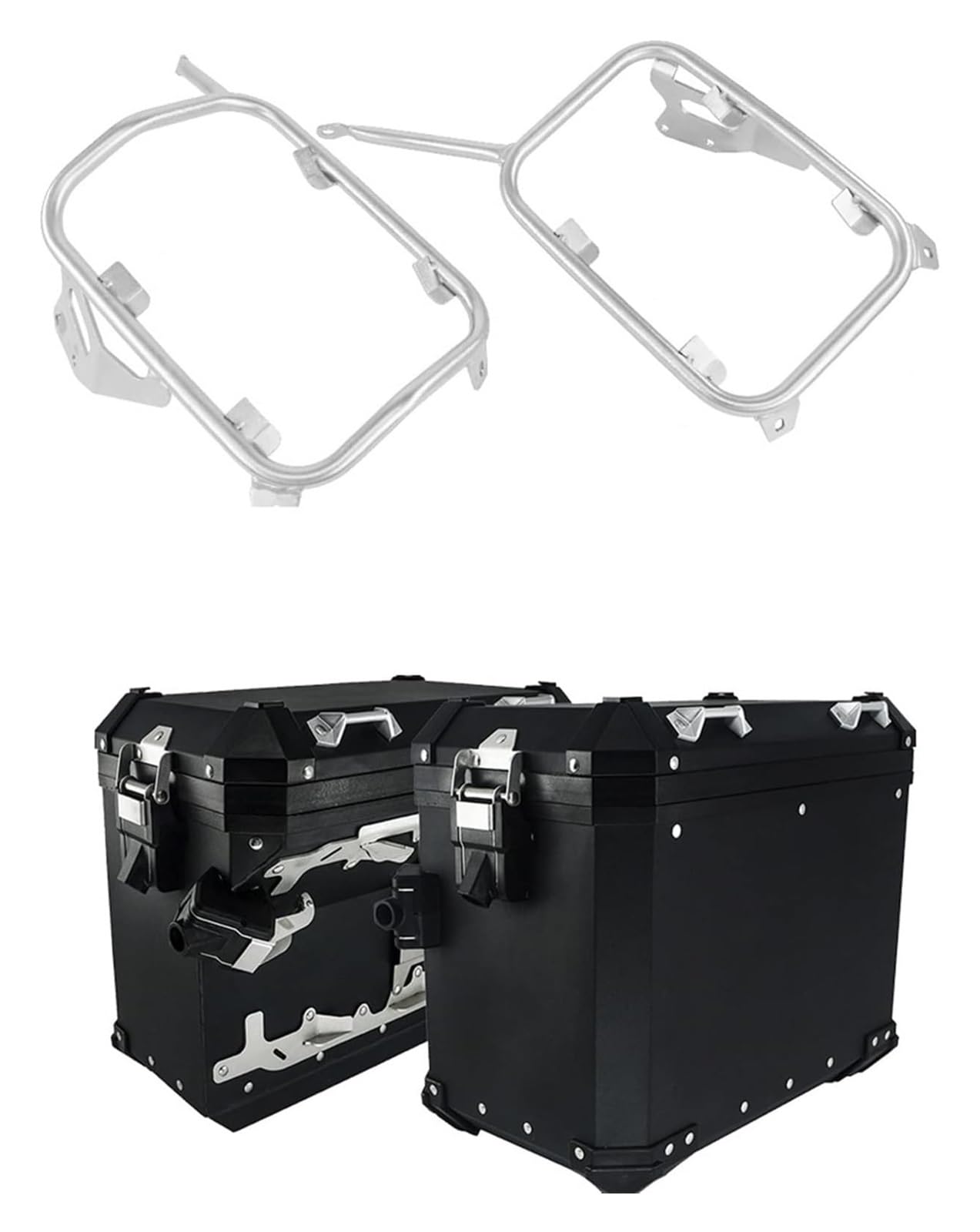 Gepäckträger Für XADV 750 XADV750 2017-2020 Motorradtaschen Topcase Aluminium Satteltaschenträger Gepäckbox Edelstahlhalterung(Panniers Bracket-bk) von ACEBSBGGAP