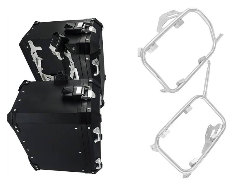 Gepäckträger Für XADV 750 XADV750 2017-2020 Motorradtaschen Topcase Aluminium Satteltaschenträger Gepäckbox Edelstahlhalterung Zubehör(Panniers Bracket-bk) von ACEBSBGGAP