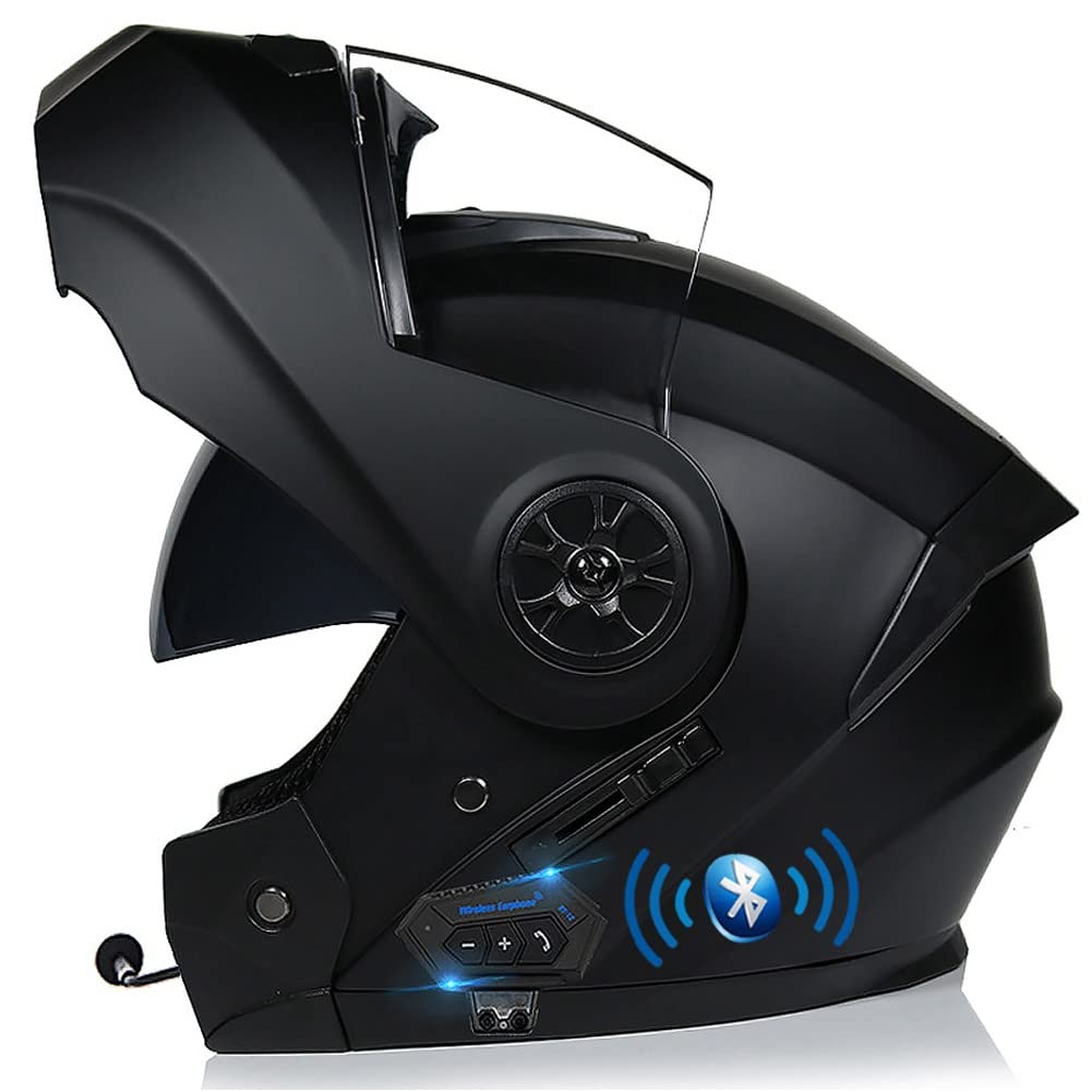 ACLFFSHOP Klapphelm mit Bluetooth, Integriert Motorradhelm mit Doppelvisier, ECE Zertifiziert Integralhelm, mit Eingebautem Mikrofon für Automatische Reaktion, für Erwachsene Frauen Männer ACLFFSHOP Klapphelm mit Bluetooth, Integriert Motorradhelm mit Doppelvisier, ECE Zertifiziert Integralhelm, mit Eingebautem Mikrofon für Automatische Reaktion, für Erwachsene Frauen Männer von ACLFFSHOP