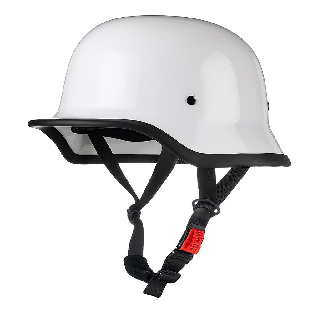 Vintage Deutsche Motorrad Halbhelme mit ECE, Jethelm Retro, Chopper Helm, Scooter-Helm, Fahrradhelm, mit Herausnehmbares Innenfutter und Schnellverschlussschnallen M~XXL 57~64CM Vintage Deutsche Motorrad Halbhelme mit ECE, Jethelm Retro, Chopper Helm, Scooter-Helm, Fahrradhelm, mit Herausnehmbares Innenfutter und Schnellverschlussschnallen M~XXL 57~64CM von ACLFFSHOP