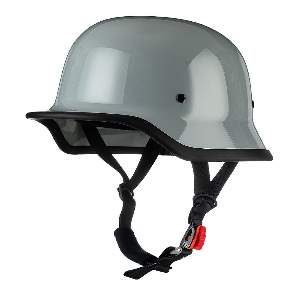 Vintage Deutsche Motorrad Halbhelme mit ECE, Jethelm Retro, Chopper Helm, Scooter-Helm, Fahrradhelm, mit Herausnehmbares Innenfutter und Schnellverschlussschnallen M~XXL 57~64CM Vintage Deutsche Motorrad Halbhelme mit ECE, Jethelm Retro, Chopper Helm, Scooter-Helm, Fahrradhelm, mit Herausnehmbares Innenfutter und Schnellverschlussschnallen M~XXL 57~64CM von ACLFFSHOP