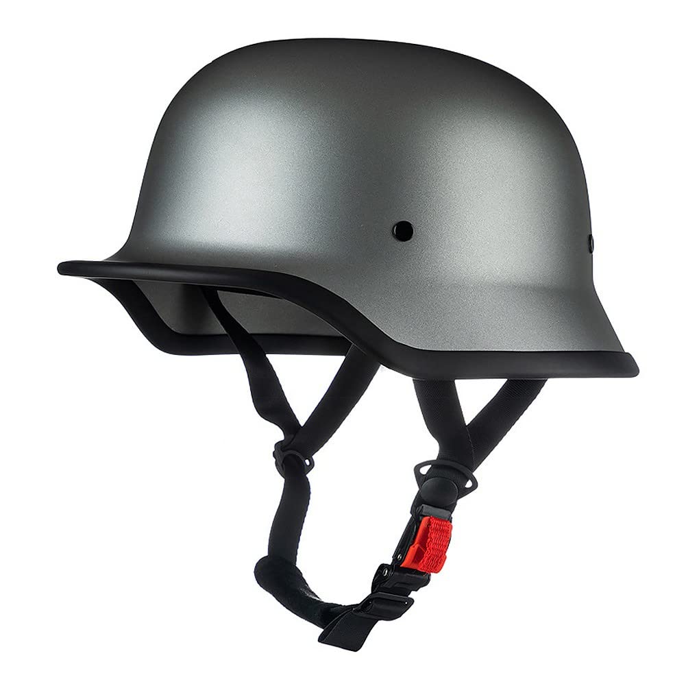 Vintage Deutsche Motorrad Halbhelme mit ECE, Jethelm Retro, Chopper Helm, Scooter-Helm, Fahrradhelm, mit Herausnehmbares Innenfutter und Schnellverschlussschnallen M~XXL 57~64CM Vintage Deutsche Motorrad Halbhelme mit ECE, Jethelm Retro, Chopper Helm, Scooter-Helm, Fahrradhelm, mit Herausnehmbares Innenfutter und Schnellverschlussschnallen M~XXL 57~64CM von ACLFFSHOP