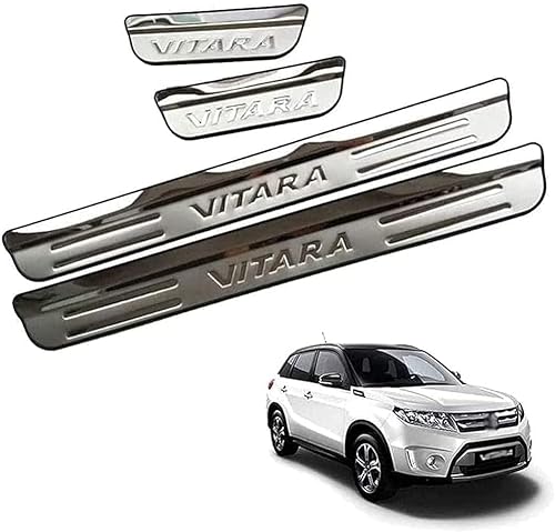 4 Stück Auto Einstiegsleisten Schutzfolie für Suzuki Vitara 2015-2020, Edelstahl Aufkleber Kantenschutz Styling Tuning Zubehör von ACRUZ