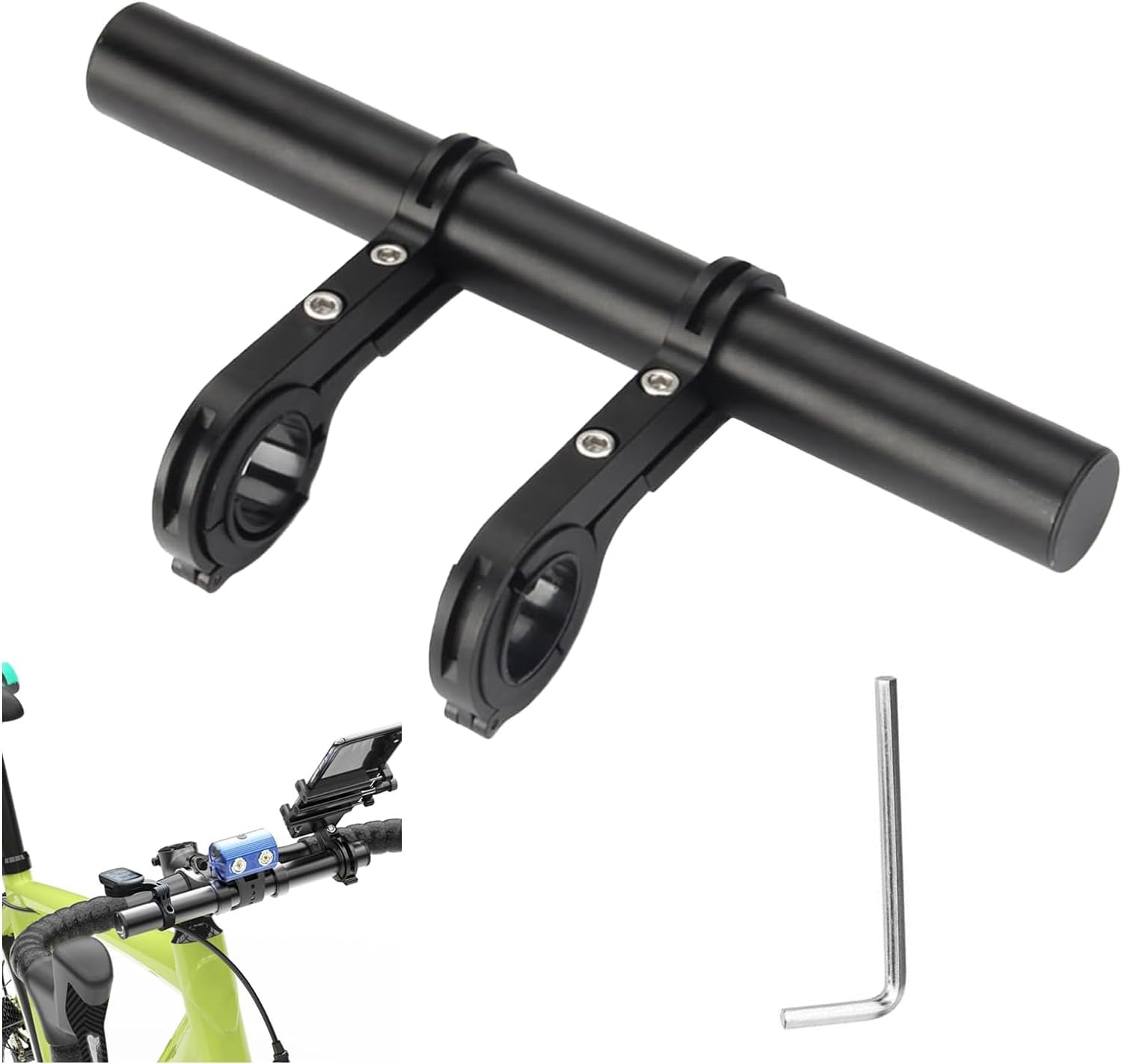 ACTIUSIS Fahrradlenker Erweiterung, Lenker Extender, Aluminium, Schwarz, 20 cm ACTIUSIS Fahrradlenker Erweiterung, Lenker Extender, Aluminium, Schwarz, 20 cm von ACTIUSIS