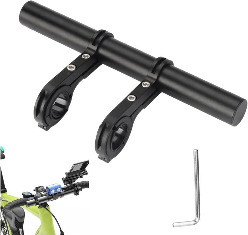 ACTIUSIS Fahrradlenker Erweiterung, Lenker Extender, Aluminium, Schwarz, 20 cm von ACTIUSIS