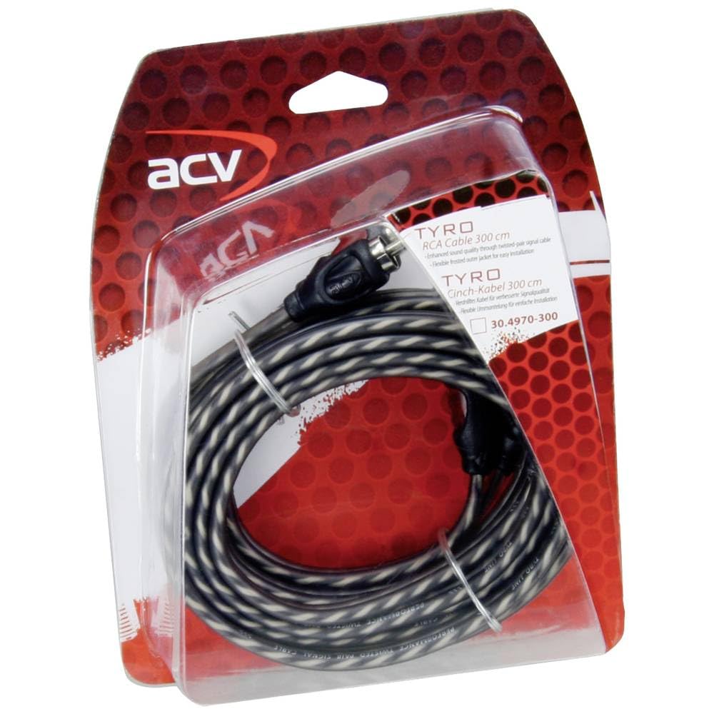 ACV 30.4970-300 Cinchkabel 3m [2X Cinch-Stecker - 2X Cinch-Stecker] von ACV