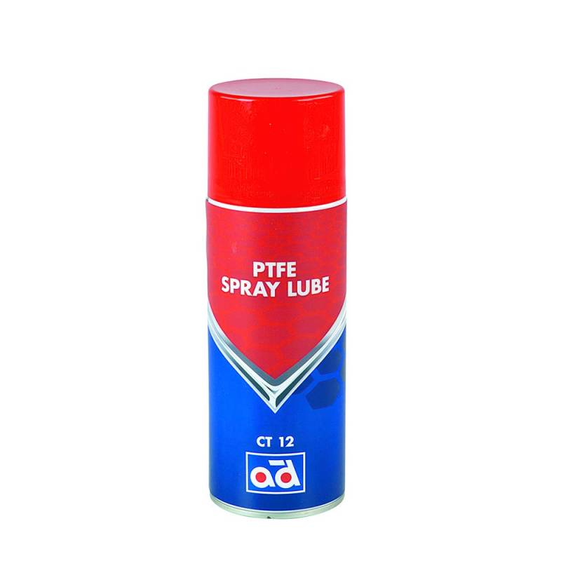 AD Chemie PTFE-Spray Lube 400ml CT12 Spraydose ideal für bewegliche Teile mit hoher Belastung Spray Teflon Teflonspray Fett Druckluft Schmiermittel Kältespray Rostschutz Trockenschmierstoff 406062950 von AD Chemie