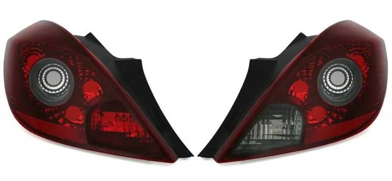 Rückleuchten Heckleuchten Rot / Schwarz LINKS + RECHTS für Opel Corsa D 3-Türer 2006- in OPC OPTIK von AD TUNING GmbH & Co. KG