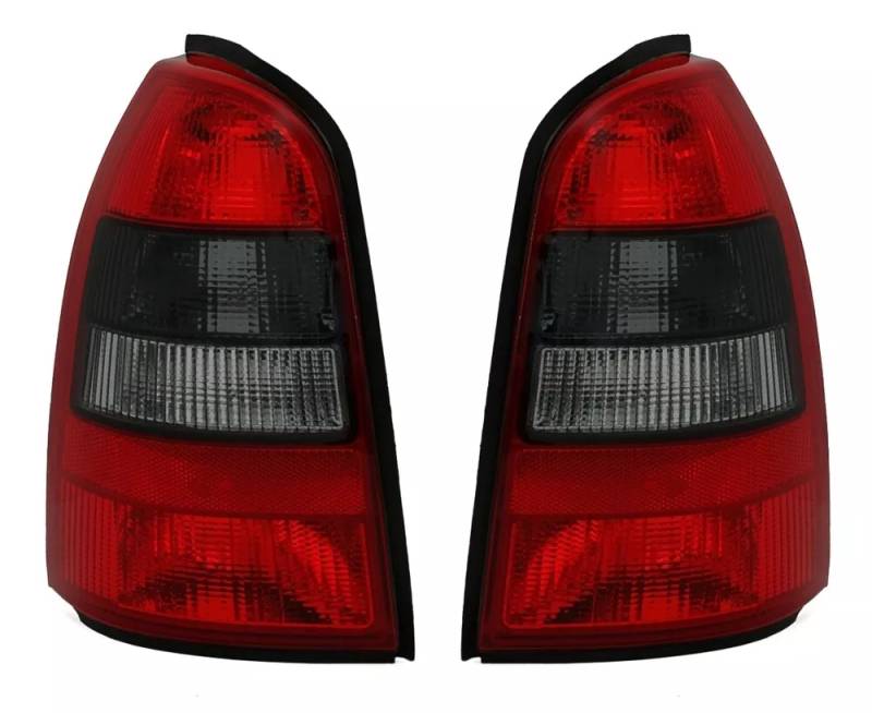 Rückleuchten Heckleuchten Rot / Schwarz LINKS + RECHTS für Opel Vectra B Caravan Kombi 1996-03/2002 von AD TUNING GmbH & Co. KG