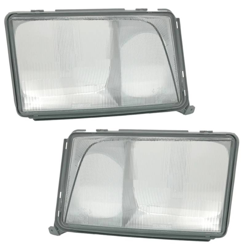 Scheinwerfer Glas Streuscheibe LINKS + RECHTS für Mercedes E-Klasse W124 S124 08/1993-06/1996 von AD TUNING GmbH & Co. KG