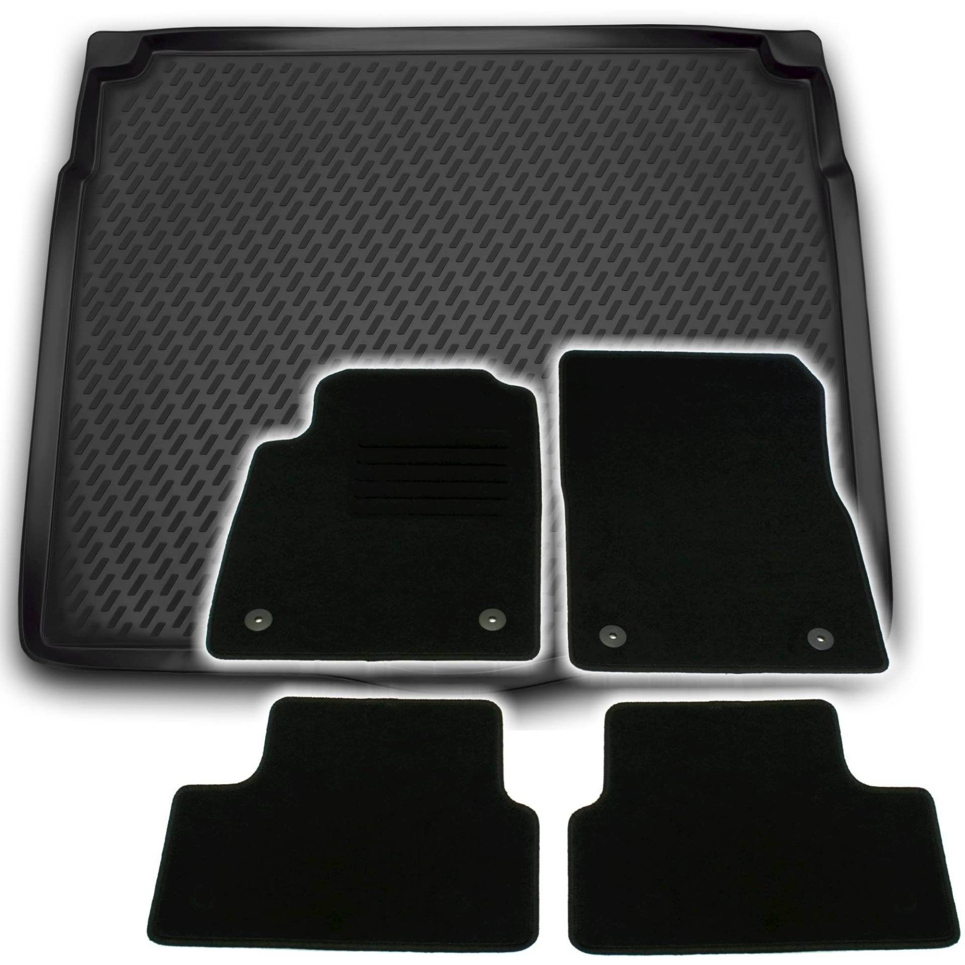 AD Tuning TM25004+HG13460LM Gummi Kofferraumwanne Velours Fußmatten Set AD Tuning TM25004+HG13460LM Gummi Kofferraumwanne Velours Fußmatten Set von AD Tuning GmbH & Co. KG