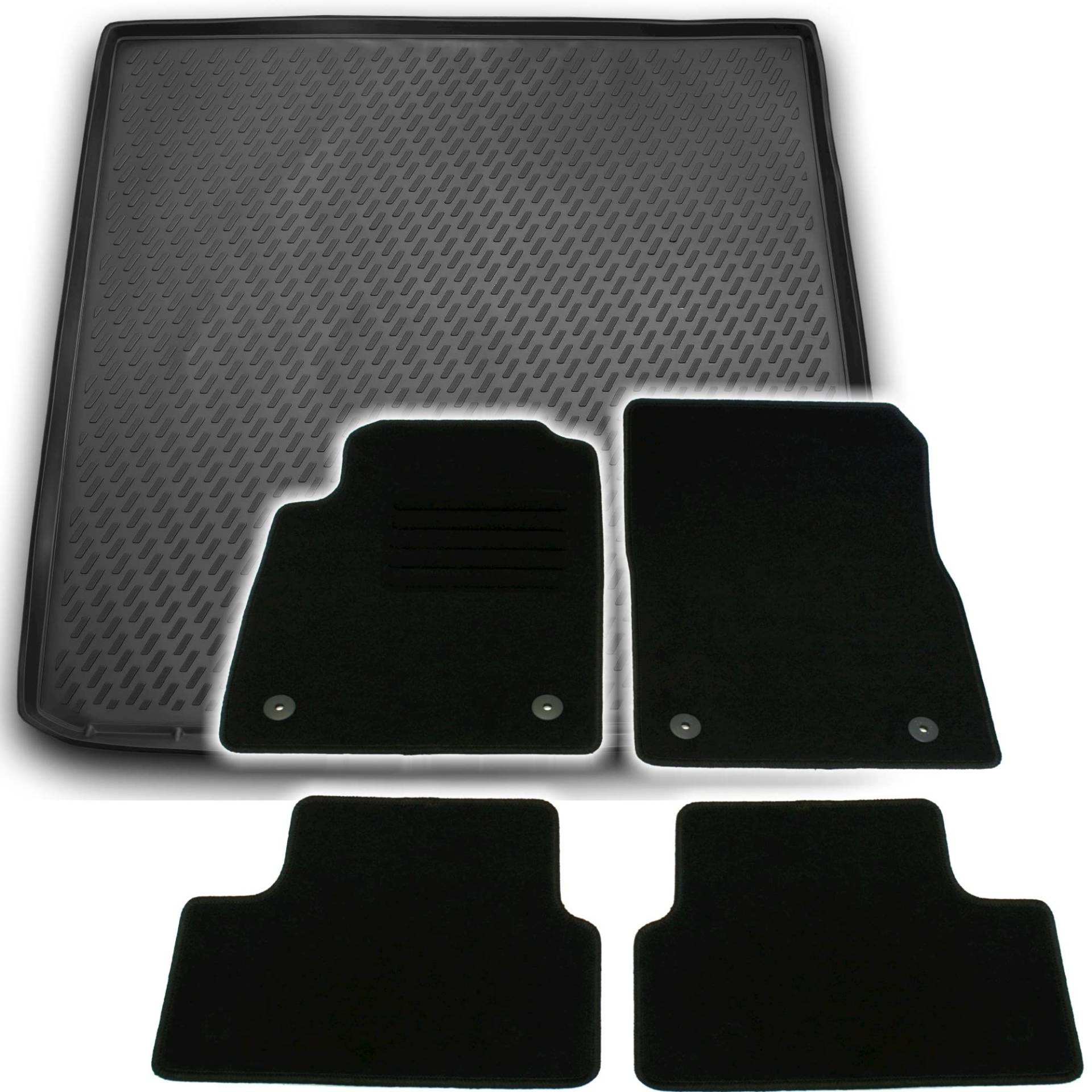 AD Tuning TM25005+HG13460LM Gummi Kofferraumwanne Velours Fußmatten Set AD Tuning TM25005+HG13460LM Gummi Kofferraumwanne Velours Fußmatten Set von AD Tuning GmbH & Co. KG