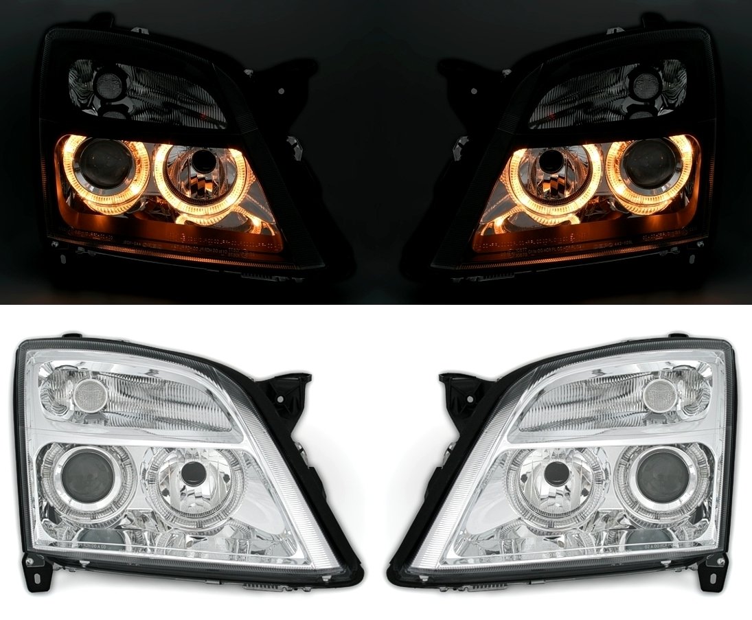 Depo Angel Eyes Scheinwerfer Set Klarglas Chrom mit Standlichtringe Depo Angel Eyes Scheinwerfer Set Klarglas Chrom mit Standlichtringe von AD Tuning GmbH & Co. KG