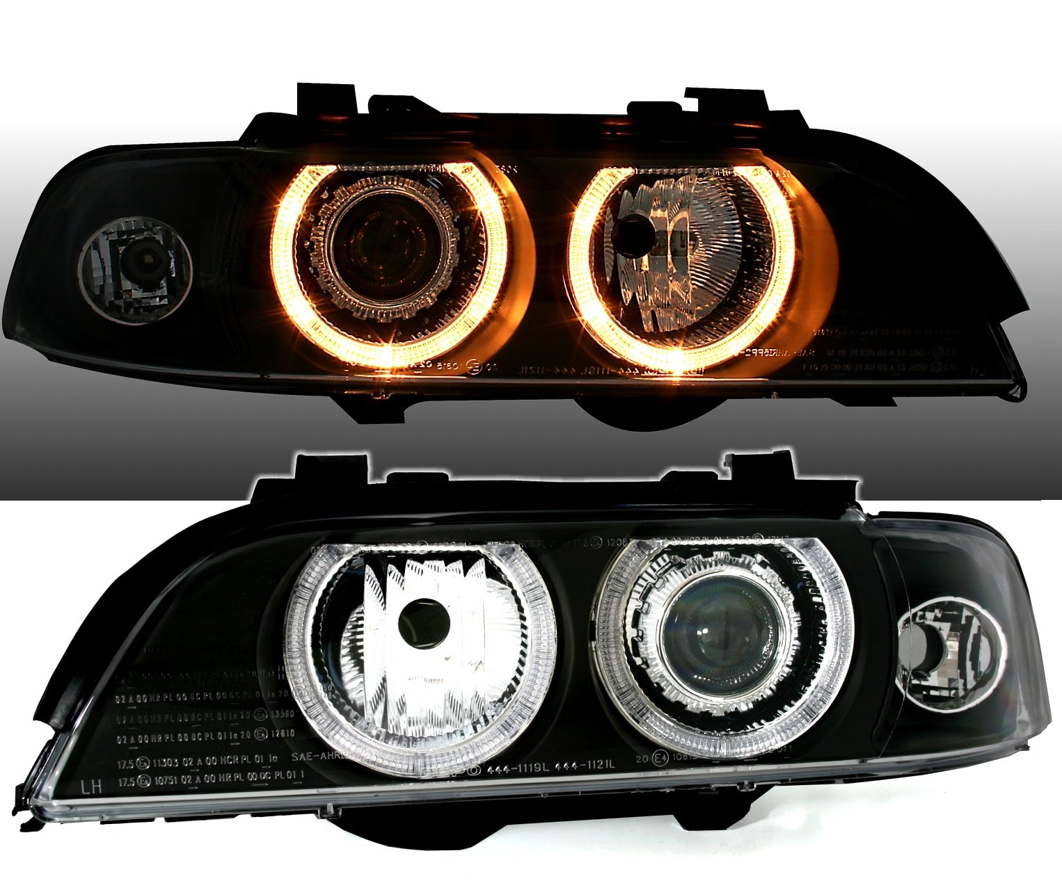 Depo Angel Eyes Scheinwerfer Set Klarglas Schwarz mit Standlichtringe LWR Depo Angel Eyes Scheinwerfer Set Klarglas Schwarz mit Standlichtringe LWR von AD Tuning GmbH & Co. KG