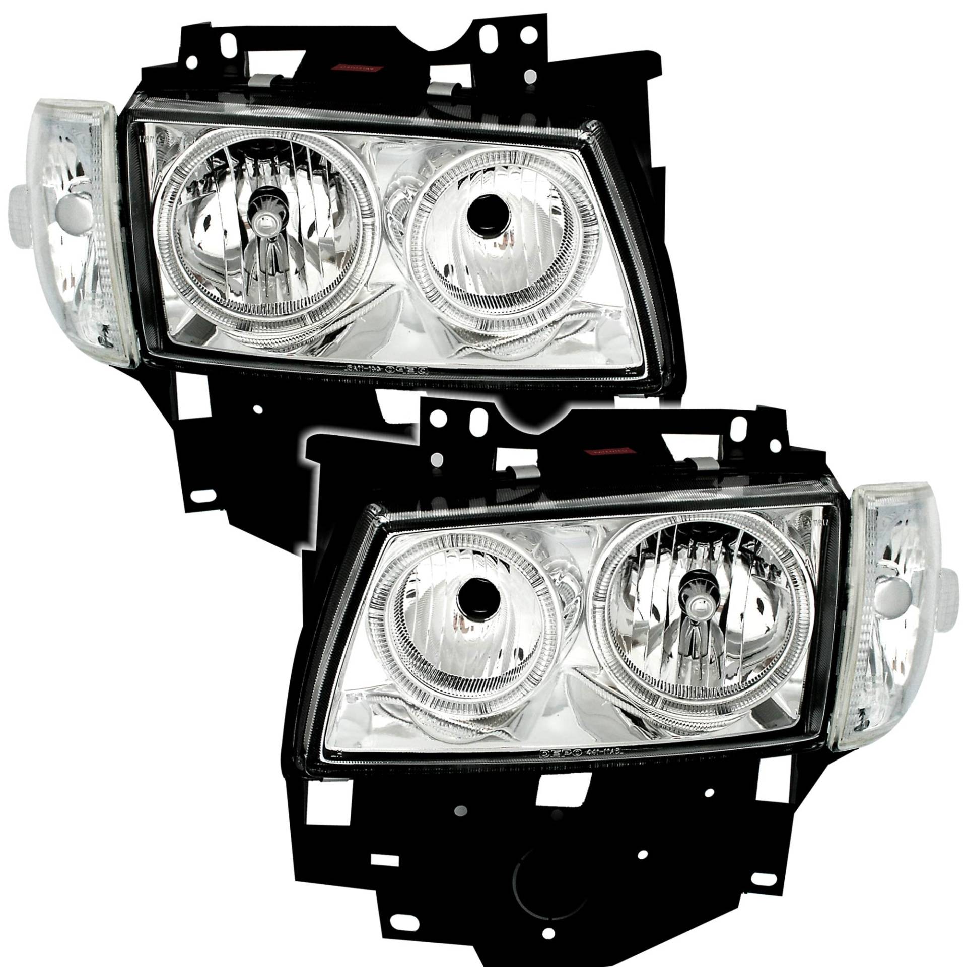 Depo Angel Eyes Scheinwerfer Set Klarglas Chrom Frontblinker Depo Angel Eyes Scheinwerfer Set Klarglas Chrom Frontblinker von AD Tuning GmbH & Co. KG