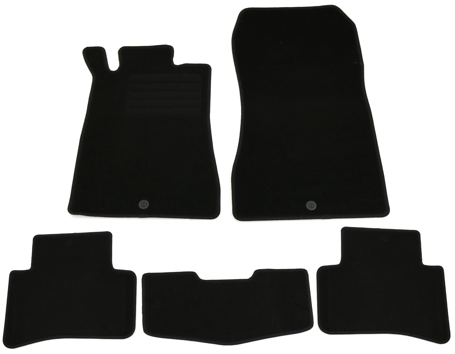 AD Tuning HG2215 Velours Fußmatten Set (5-teilig) Schwarz Passform Autoteppiche von AD Tuning GmbH & Co. KG