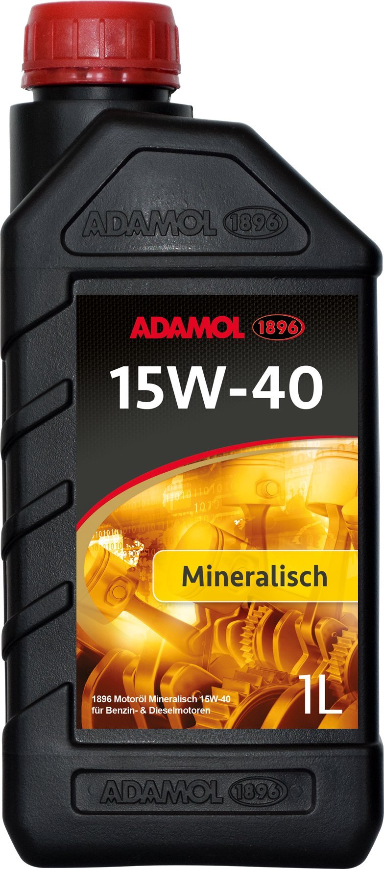 ADAMOL 1896 01180140 Mineralisches Motorenöl 15W-40, 1L von ADAMOL 1896