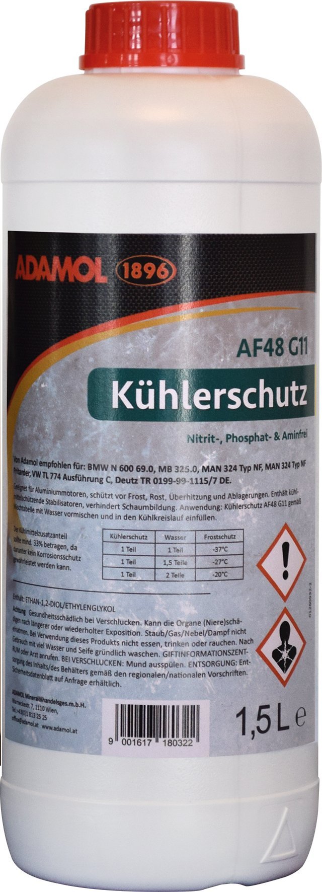 ADAMOL 1896 01260932 Kühlerschutz AF48 G11, 1.5 L von ADAMOL 1896