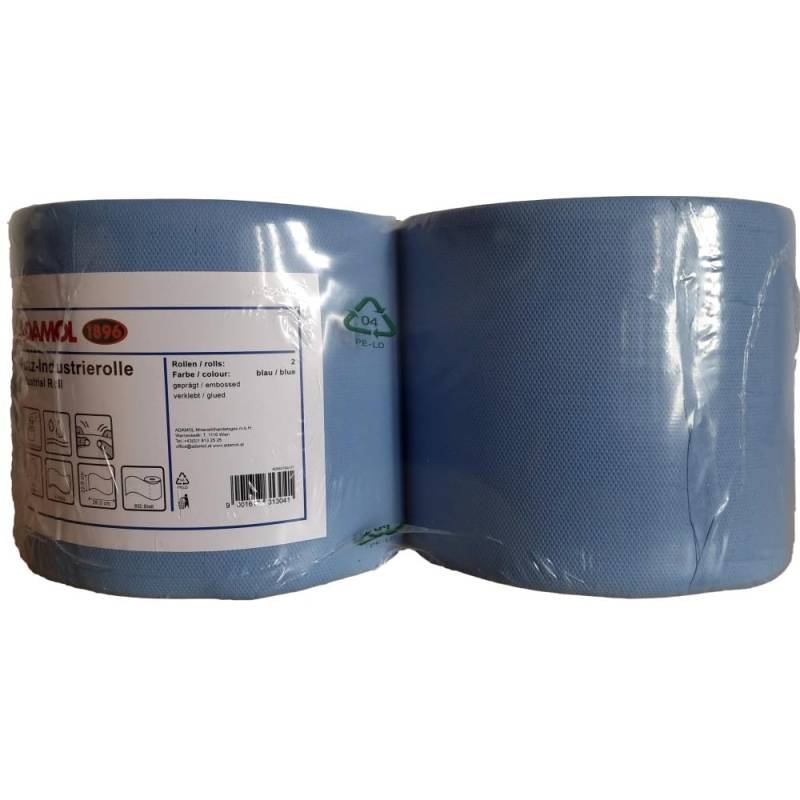 ADAMOL | Adamol Putzpapier Rolle blau, 2-lagig, 2 Stück | 48182091 von ADAMOL