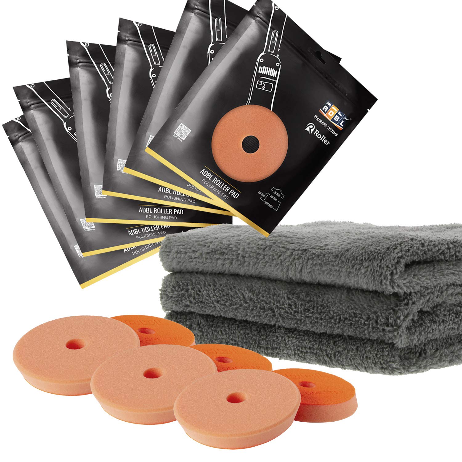 ADBL Polierpadset 6X Polierpad One-Step 75mm + 3X Shiny Freaks Premium Profi Mikrofasertuch - Profi Polierset Auto Polierschwamm Polierpad Pad Schwamm | 9tlg. ADBL Polierpadset 6X Polierpad One-Step 75mm + 3X Shiny Freaks Premium Profi Mikrofasertuch - Profi Polierset Auto Polierschwamm Polierpad Pad Schwamm | 9tlg. von ADBL