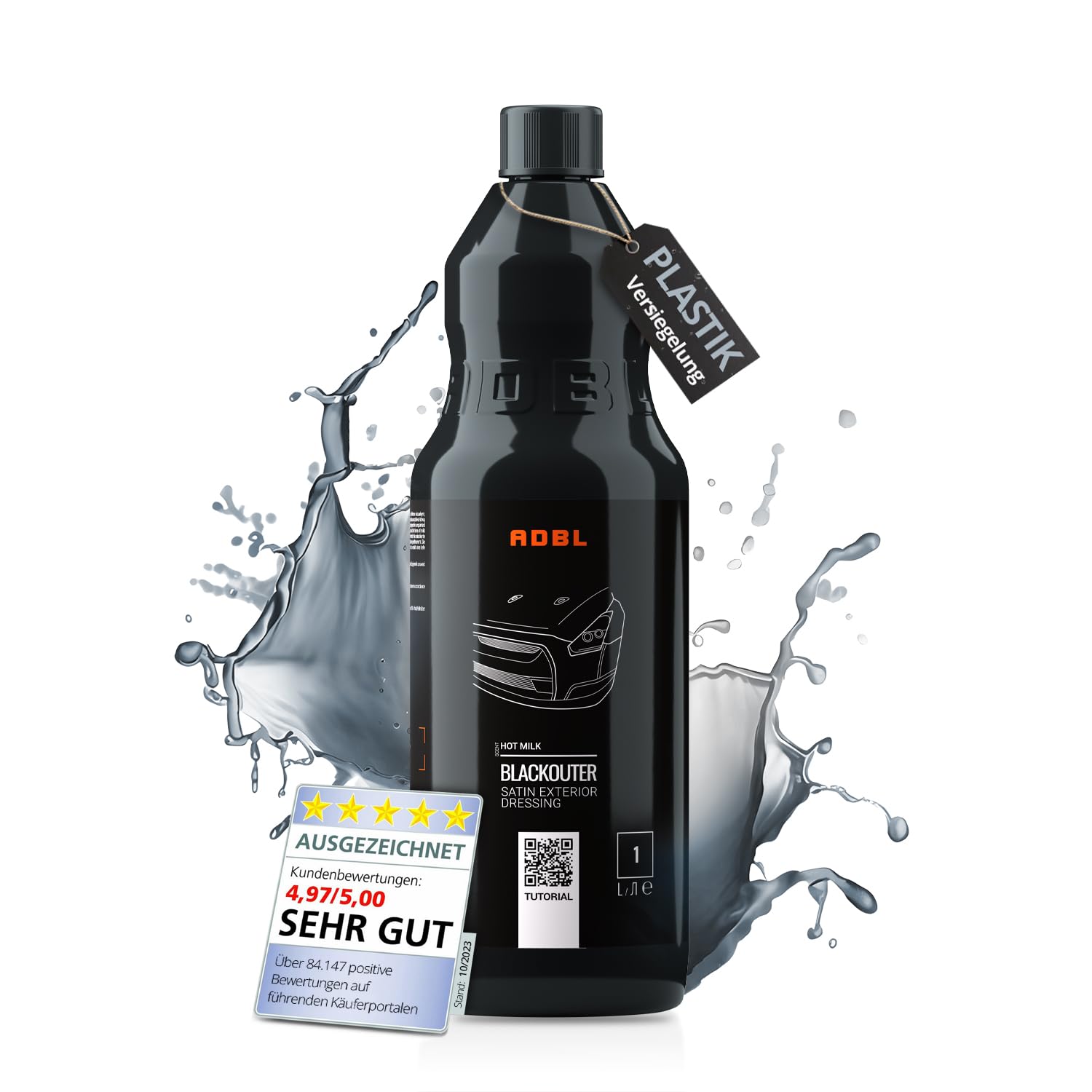 ADBL Blackouter (1L) Premium Kunststoffpflege - Wasserbasierte Versiegelung mit Langer Haltbarkeit - Frischt Ausgeblichenen & verblassten Kunststoff auf - Plastikversiegelung, Farbabdunklung ADBL Blackouter (1L) Premium Kunststoffpflege - Wasserbasierte Versiegelung mit Langer Haltbarkeit - Frischt Ausgeblichenen & verblassten Kunststoff auf - Plastikversiegelung, Farbabdunklung von ADBL