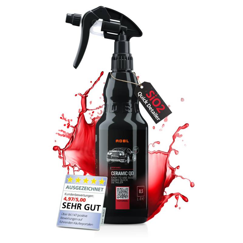 ADBL Ceramic CQ Quick Detailer: Lack Schnellpflege mit SiO2 - gebrauchsfertiger Lackreiniger mit Versiegelung | 500ml - Jetzt mit Canyon Trigger! von ADBL