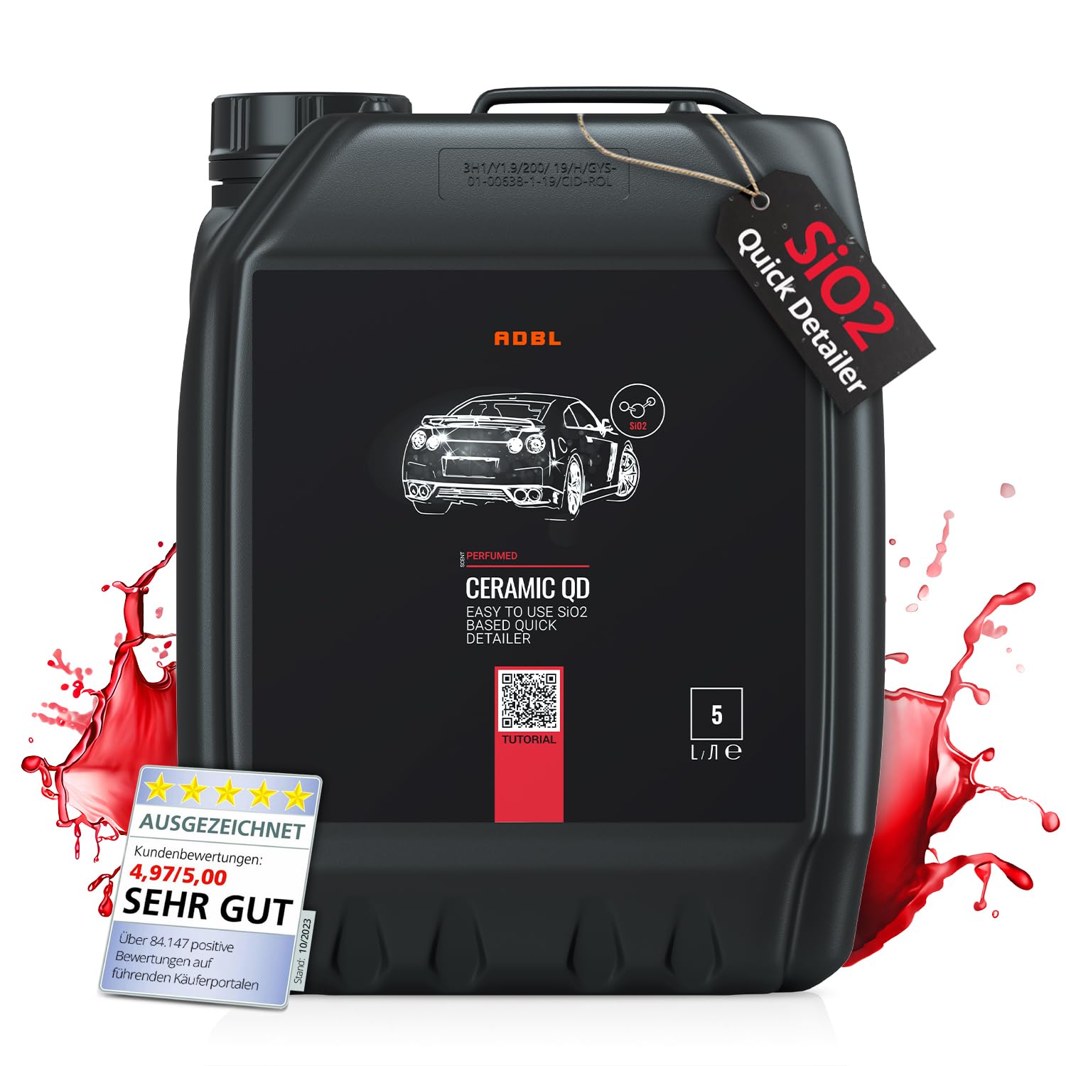 ADBL Ceramic QD (5L) Premium Quick Detailer - Sprühversiegelung mit Keramik-Technologie - Glanz und Abperleffekt - Auto Detailer, Lackversiegelung, SiO2 Lackschutz, Lackpflege, Schnellversiegelung ADBL Ceramic QD (5L) Premium Quick Detailer - Sprühversiegelung mit Keramik-Technologie - Glanz und Abperleffekt - Auto Detailer, Lackversiegelung, SiO2 Lackschutz, Lackpflege, Schnellversiegelung von ADBL