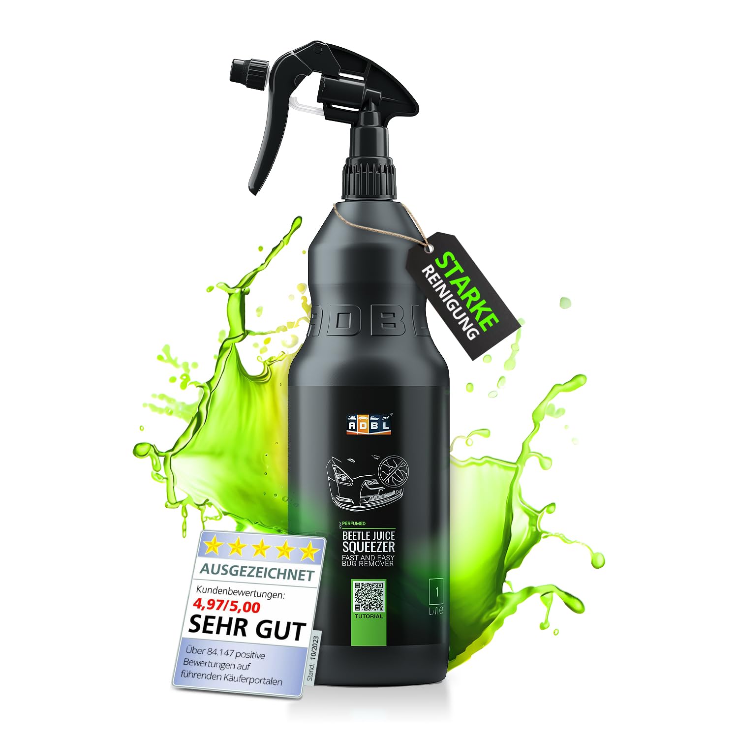 ADBL Beetle Juice Squeezer (1l) - kraftvoller Lackreiniger gegen angetrocknete Insektenreste & Vogelkot - Auto Insektenentferner & Insektenreiniger Auto für Glas, Lack, Chrom & Kunststoff ADBL Beetle Juice Squeezer (1l) - kraftvoller Lackreiniger gegen angetrocknete Insektenreste & Vogelkot - Auto Insektenentferner & Insektenreiniger Auto für Glas, Lack, Chrom & Kunststoff von ADBL