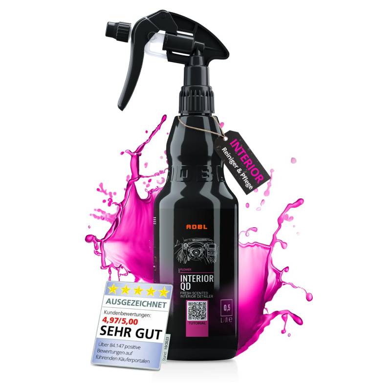 ADBL Interior QD (500ml) - Innenraum Detailer mit Frische Duft - Reinigt und Schützt - Antistatisch mit UV-Schutz - Für alle Interior Oberflächen - Quick Detailer für den Fahrzeuginnenraum von ADBL