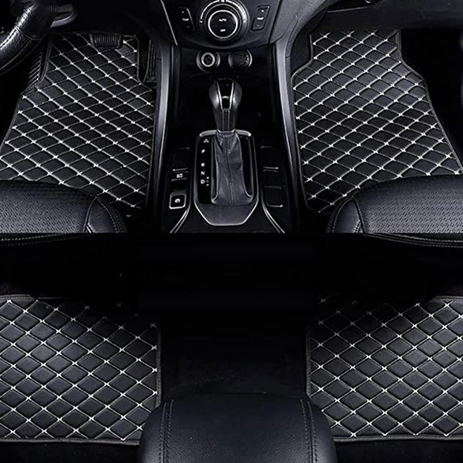 adhd Auto Fußmatten für Smart Fortwo W453 2014-2020, Strapazierfähigen staubdicht Fußmatten Wasserdicht rutschfeste Auto Innen,B von ADHD
