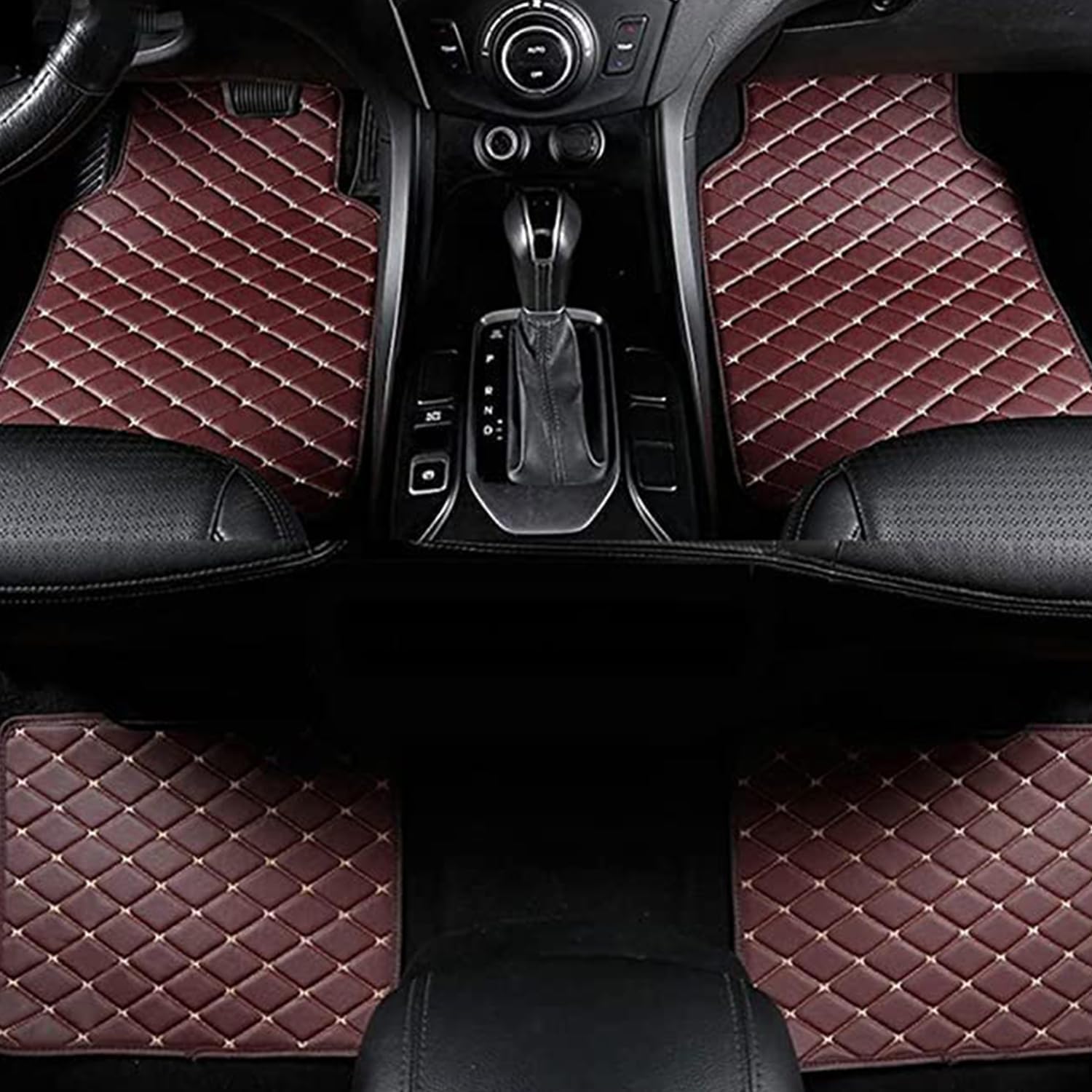 adhd Auto Fußmatten für VW Golf Sportsvan 2015-2020, Strapazierfähigen staubdicht Fußmatten Wasserdicht rutschfeste Auto Innen,D von ADHD