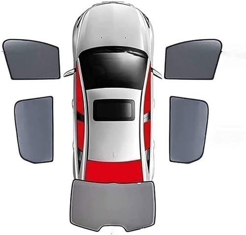Auto-Sonnenschutz für VW Touran 2016-2023, Blendschutz Reduziert Wärme Fenster Sonnenschutzrollos Abnehmbarer Auto Vorhänge,G/5 Door Windows von ADHD