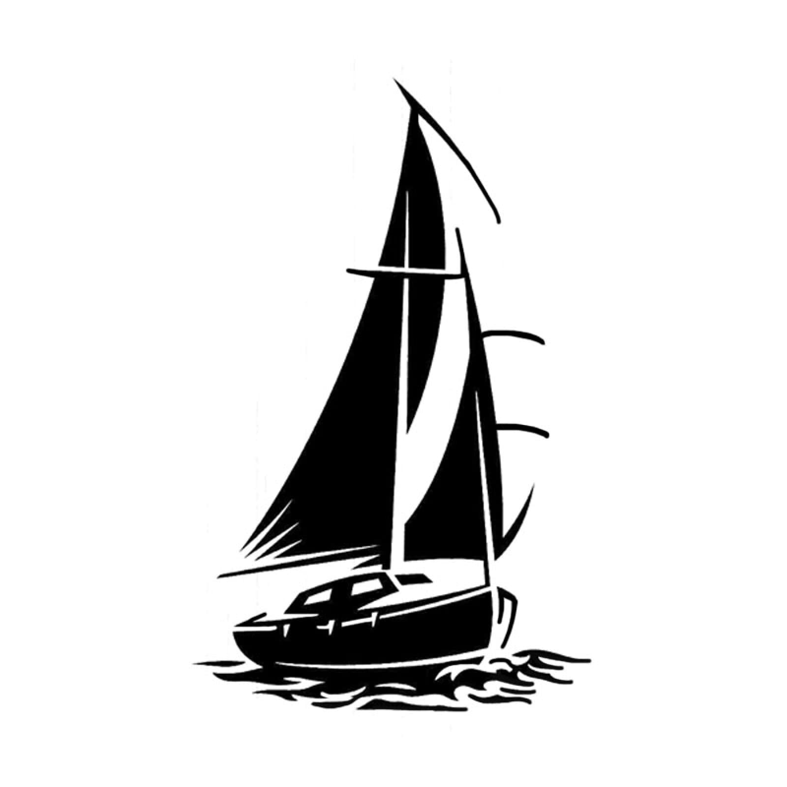 ADOVZ Autoaufkleber 15 cm Meer Segeln Yacht Boot Wellen Auto Aufkleber Körper Fenster Stoßstange Windschutzscheibe Dekoration Vinyl Zubehör Autozubehör(2 Stück) von ADOVZ