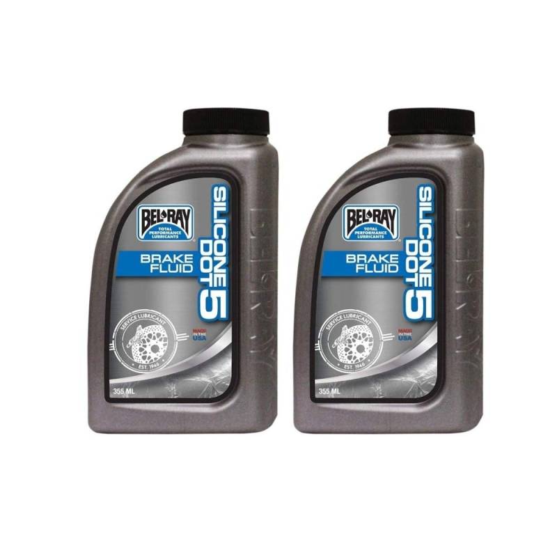 2X Bel-RAY DOT 5 Silikon Bremsflüssigkeit à 355ml für Harley Davidson von UK-Motors