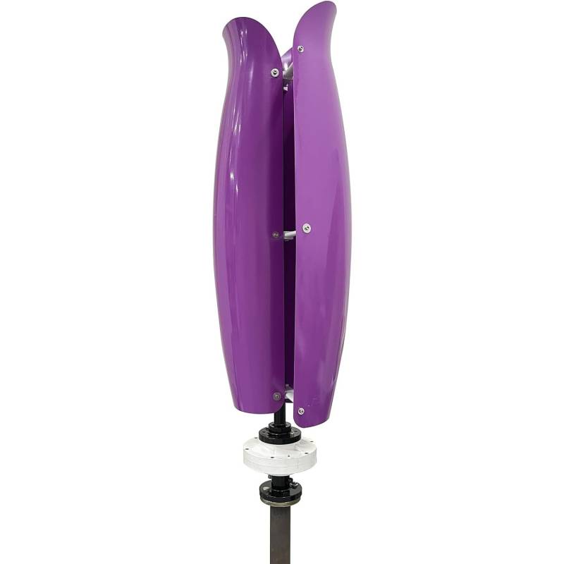 3KW Windkraftanlage Generator Windkraftanlagen 24V 48V 220V Vertikale Windgenerator Mit MPPT-Controller, Dreiphasiger Magnetschwebebahngenerator Für Außeneinsatz (Purple,3000W 48V) von AECEVAN