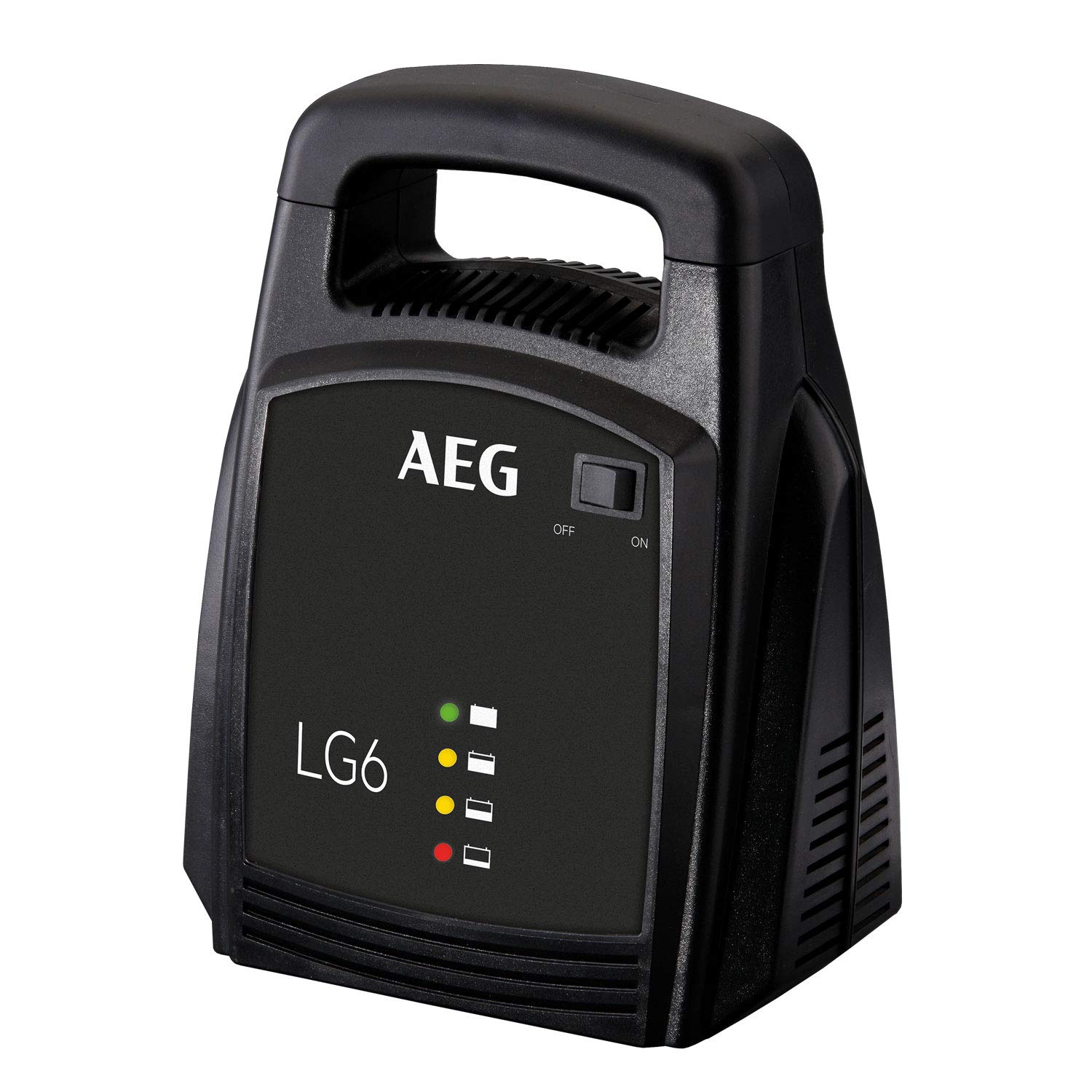 AEG Automotive 10269 Auto Batterie Ladegerät LG 6, 12 Volt, 6 Ampere, mit LED Anzeige, schutzisolierte Batterieklemmen von AEG