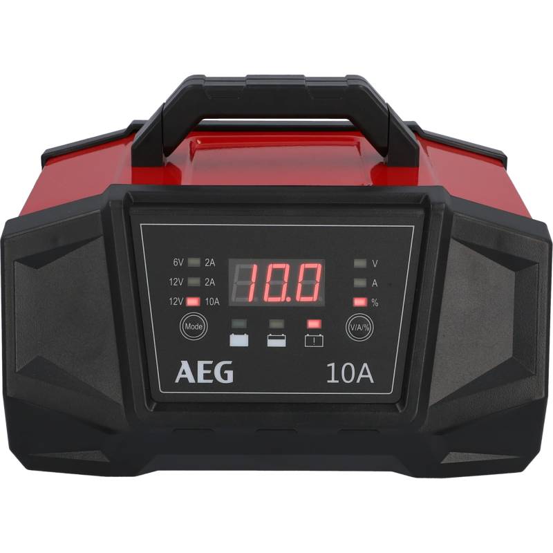 AEG 158008 Werkstatt-Ladegerät WM 10 Ampere für 6 und 12 Volt Batterien, mit Autostart-Funktion, CE, IP 20, 10 A von AEG