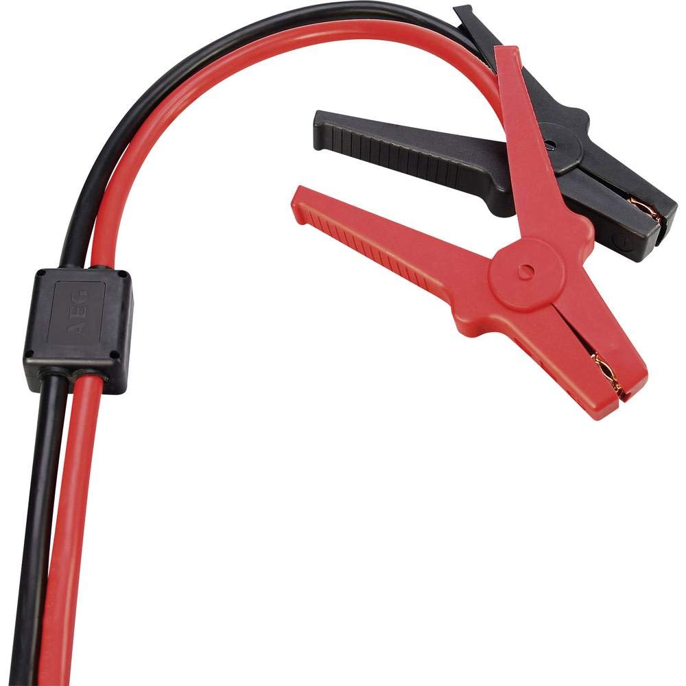 AEG Automotive 97216 Sicherheits-Starthilfekabel SP 25, Überbrückungskabel, Starterkabel, mit Spannungsspitzenschutz in Aufbewahrungstasche, 2 x 3,5m, DIN 72553 von AEG