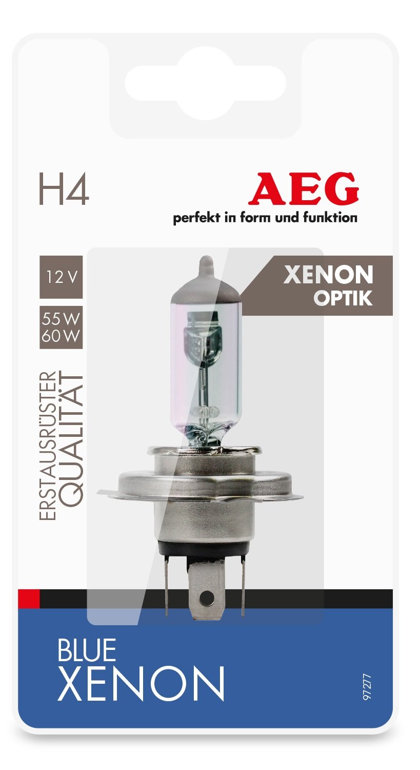 AEG Automotive 97277 Glühlampe Blue Xenon H4, P43t, 60/55 W, 12 V, 1 Stück von AEG