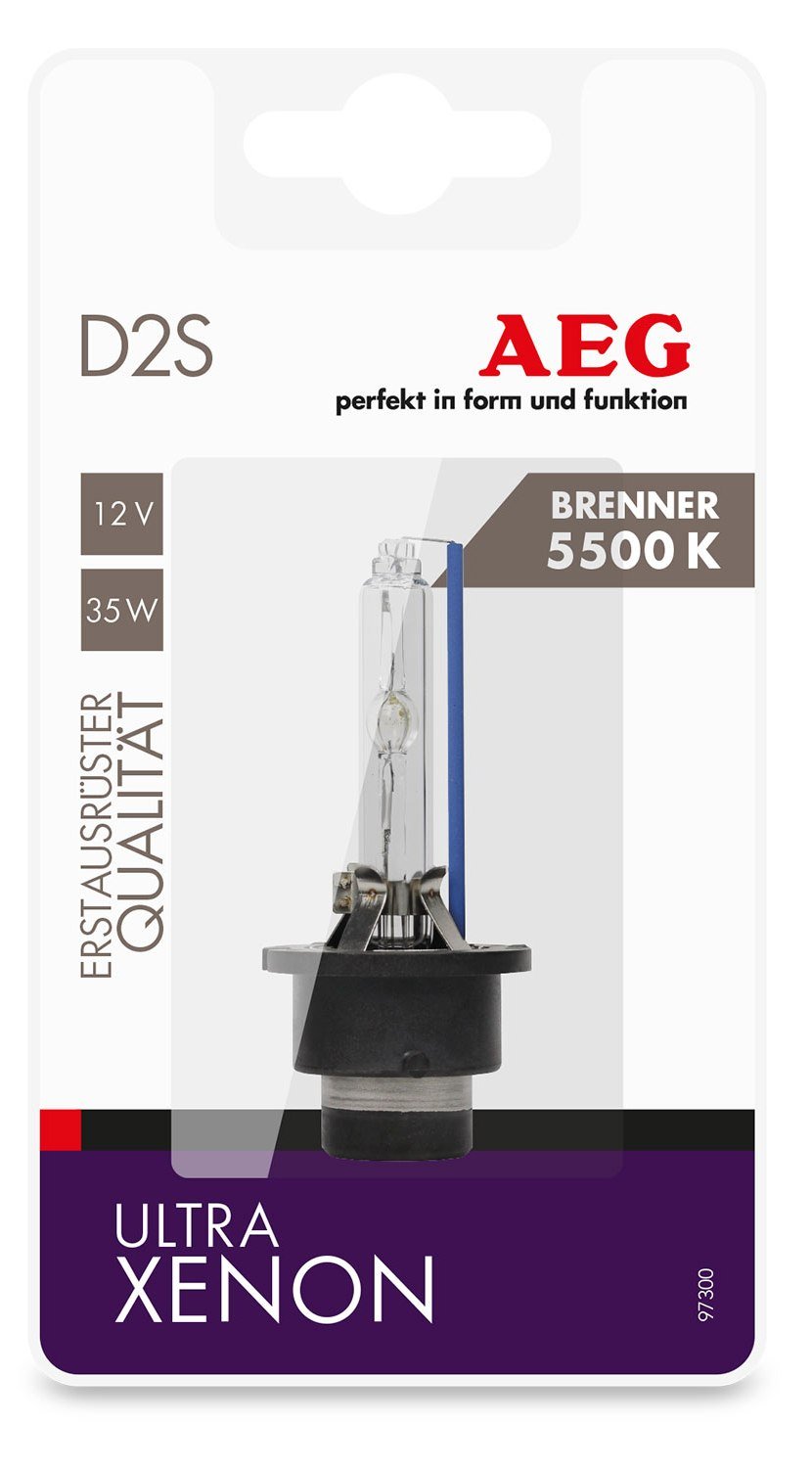 AEG Automotive 97300 Ultra Xenon Brenner D2S Intensiv-Blau 5500 K, 12 V, 35 W, 1 Stück von AEG