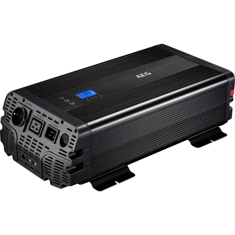 AEG Automotive Sinus-Spannungswandler 3000 W, 12 V DC auf 230 V AC, mit App-Steuerung, Netzvorrangschaltung, Lüftersteuerung, Wechselrichter Inverter von AEG