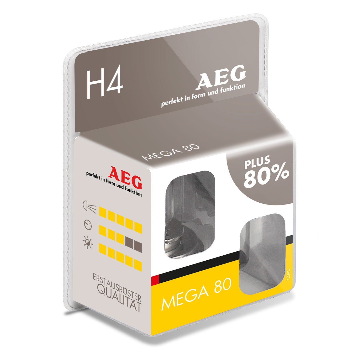 AEG H4 Mega 80 Plus 80%, 2 Stück, 60/55W von AEG