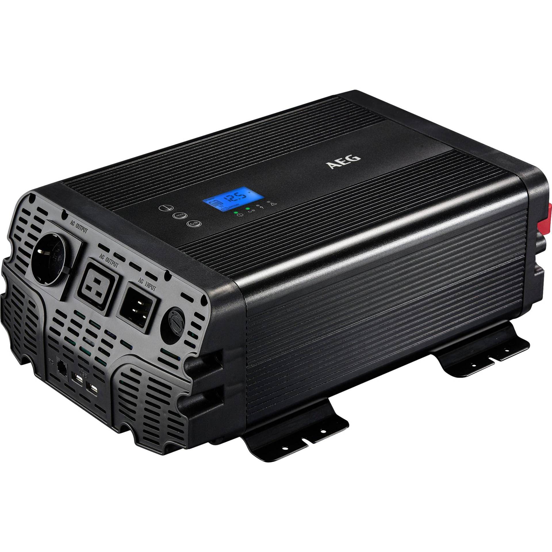 AEG Automotive Sinus-Spannungswandler 1500 W, 12 V DC auf 230 V AC, mit App-Steuerung, Netzvorrangschaltung, Lüftersteuerung, Wechselrichter Inverter von AEG