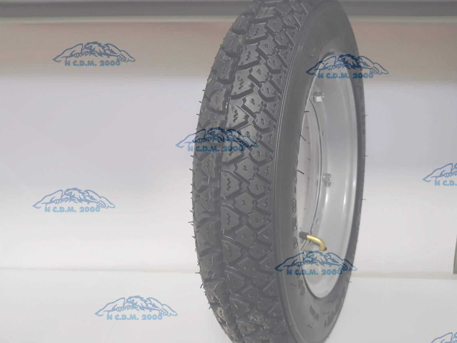 2 Räder komplett montiert für Vespa PX 125 150 200 mit: 2 Felgen, 2 Reifen Michelin S83 DOT 2019, Größe 3.50 R10, 2 Schläuche von AER MOTO SPARE PARTS