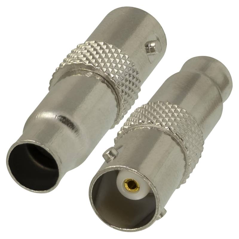AЕRZETIX - C69043-2er-Satz BNC-Adapter stecker weiblich gerade 75Ω für Koaxialkabel RG59 - zum crimpen - länge 27 mm - bildschirm-satellitenantenne radiofrequenz-video von AERZETIX